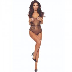 PASSION BS115 BODYSTOCKING REJILLA NEGRO