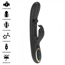 IBIZA POTENTE VIBRADOR RABBIT CON PERLA ROLLING MASAJEADORA
