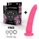 DELTA CLUB TOYS DILDO ARNES ROSA SILICONA MEDICA 20 CM O 4 CM