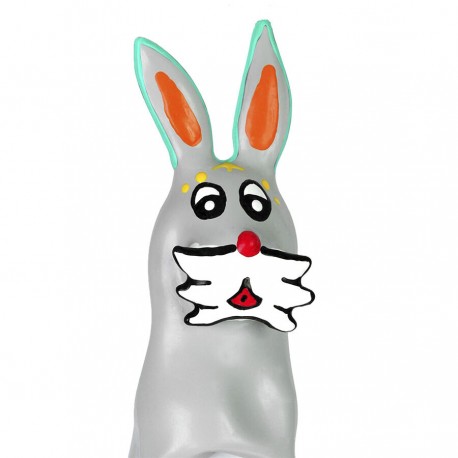 CONDOMERIE PRESERVATIVO DECORATIVO PINTADO A MANO CONEJITO