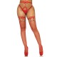 LEG AVENUE LIGUERO ALTO DE CUERO VEGANO TALLA aNICA ROJO