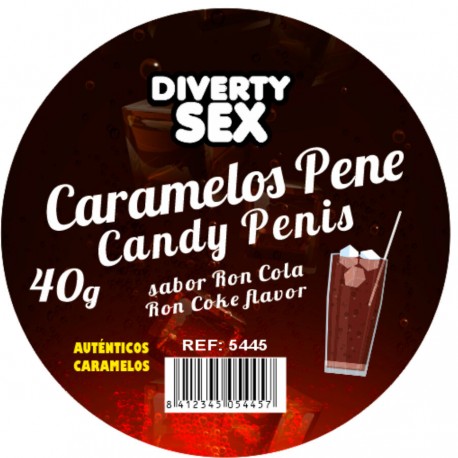 DIABLO PICANTE 20 CARAMELOS PENE CON SABOR RON COLA