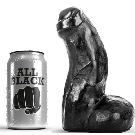 ALL BLACK REALISTIC DONG NEGRO 17 CM