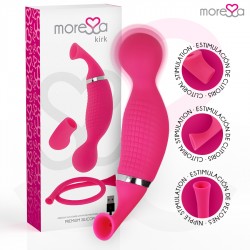 MORESSA - KIRK DUO SUCCIONADOR + MASAJEADOR MULTI PRESTACIONES PREMIUM SILICONE RECARGABLE