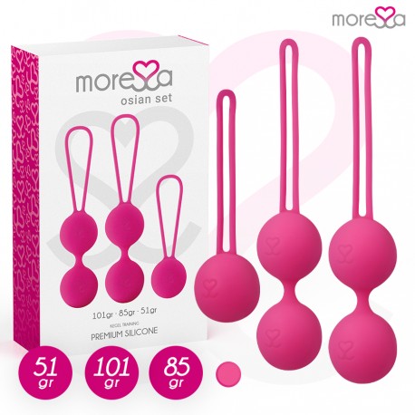 MORESSA OSIAN SET PREMIUM SILICONA ROSA Osian One 51 g Osian Two 101 g Osian Three 85 g