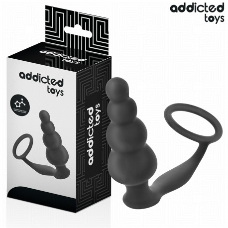 ADDICTED TOYS PLUG ANAL CON ANILLO SILICONA MODELO 5