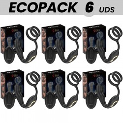 ECOPACKS 6 UDS IBIZA WIGGLE PLUG ANAL ROTADOR CONTROL REMOTO CON VIBRO PERINEO Y ANILLAS POTENCIADORAS DE PENE