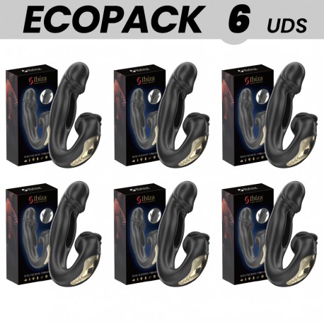 ECOPACKS 6 UDS IBIZA ROSE VIBRADOR EFECTO OSCILANTE Y ESTIMULADOR CLaTORIS