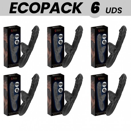ECOPACKS 6 UDS IBIZA VIBRADOR Y ESTIMULADOR DE CLaTORIS CON EFECTO MORDEDOR Y ROTACIaN