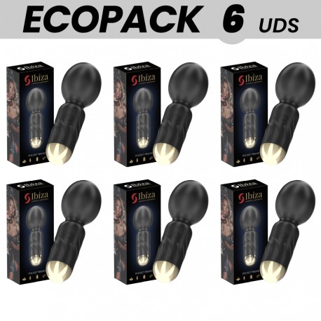 ECOPACKS 6 UDS IBIZA VIBRADOR MASAJEADOR WAND DE BOLSILLO