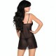 LIVCO CORSETTI FASHION LUISE 1710 BABYDOLL TANGA NEGRO S