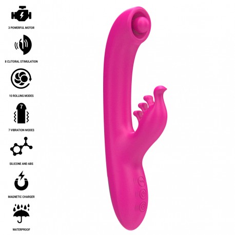 INTENSE CHRISTINA VIBRADOR MULTIFUNCIaN RABBIT 225 CM ROSA