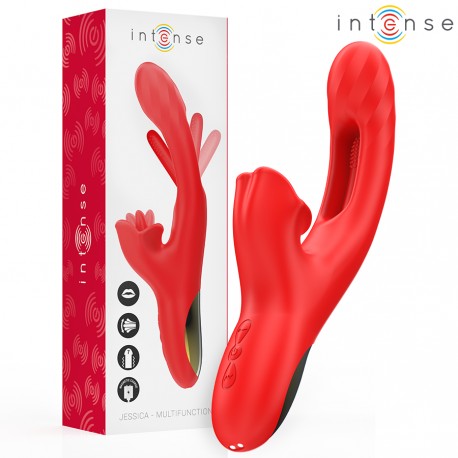 INTENSE JESSICA VIBRADOR MULTIFUNCIaN ESTIMULACIaN CLaTORIS 248 CM ROJO