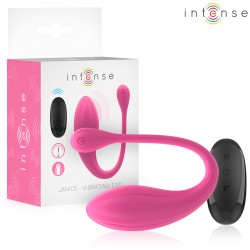 INTENSE JANICE VIBRADOR U DOBLE ESTIMULACIaN 10 VIBRACIONES ROSA CONTROL REMOTO