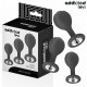 ADDICTED TOYS SET DE 3 PLUG SILICONA ANAL CON JOYA