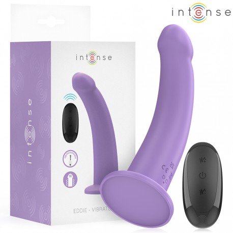 INTENSE EDDIE VIBRADOR 175 CM 10 VIBRACIONES MORADO CONTROL REMOTO