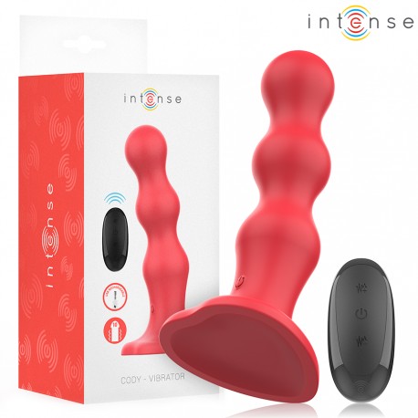 INTENSE CODY VIBRADOR CON VENTOSA ROJO CONTROL REMOTO