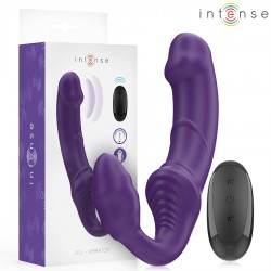 INTENSE JILL VIBRADOR DOBLE 20 CM VIOLETA CONTROL REMOTO