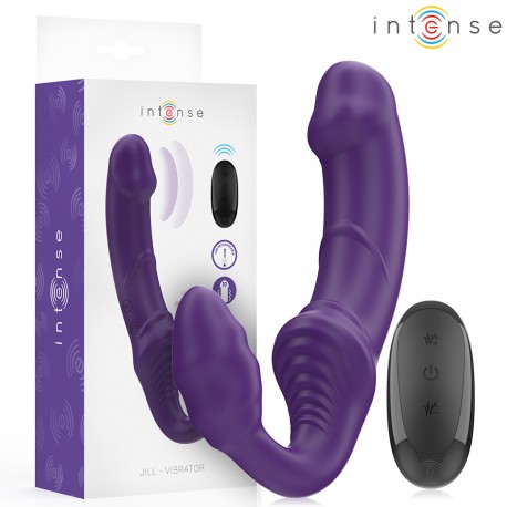 INTENSE JILL VIBRADOR DOBLE 20 CM VIOLETA CONTROL REMOTO