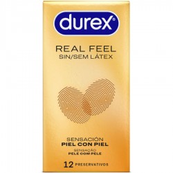 DUREX PRESERVATIVOS REAL FEEL SIN LaTEX 12 UNIDADES