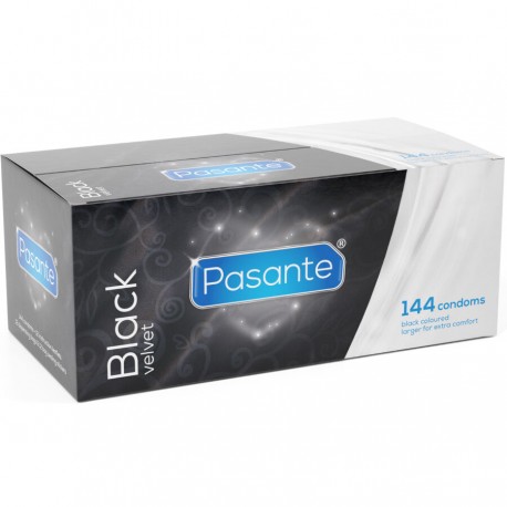PASANTE BLACK VELVET PRESERVATIVOS CAJA 144 UNIDADES
