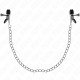 KINK PINZAS PARA PEZONES PLANAS NEGRO CON CADENA PLATEADO 34 CM