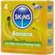 SKINS PRESERVATIVOS PREMIUM SABOR PLaTANO PACK 4