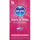 SKINS DOTS RIBS PRESERVATIVOS PREMIUM PACK 16