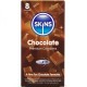 SKINS PRESERVATIVOS PREMIUM SABOR CHOCOLATE PACK 8