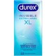 DUREX PRESERVATIVOS INVISIBLE XL 10 UNIDADES