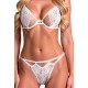 PASSION RESILQUE SET SUJETADOR TANGA BLANCO S M