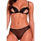 PASSION INTIMARI SET SUJETADOR BRAGAS NEGRO S M