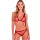 PASSION BELISSANA SET SUJETADOR TANGA BURDEOS S M