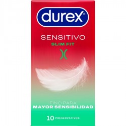 DUREX SENSITIVO SLIM FIT 10 UNIDADES