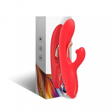 ARMONY VIBRADOR ESTIMULADOR PUNTO G Y CLaTORIS CON LENGUA OSCILANTE ROJO