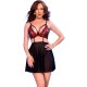 CHILIROSE BABYDOLL NEGRO ROJO