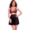 CHILIROSE BABYDOLL NEGRO ROJO
