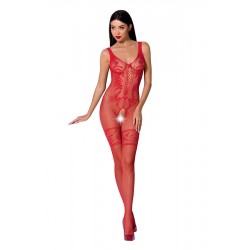 PASSION WOMAN BS069 BODYSTOCKING BLANCO TALLA UNICA