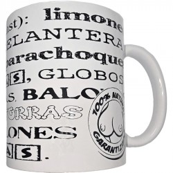 DIABLO PICANTE TAZA BLANCA DE SINaNIMOS TETAS 370 ML