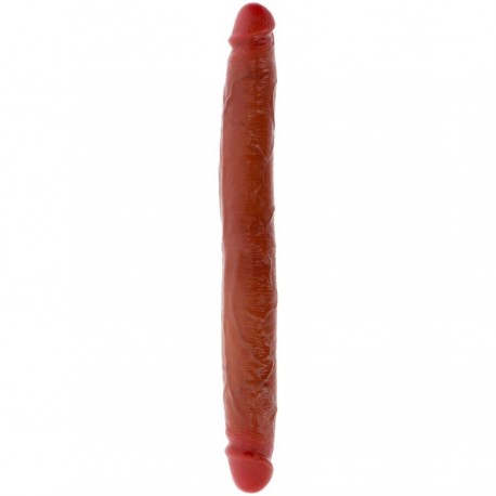 GET REAL DILDO DOBLE DONG DE SILICONA CARAMELO 35 CM