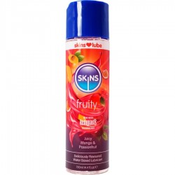 SKINS - FRUITY LUBRICANTE BASE DE AGUA MANGO & FRUTA PASIÃN 130 ML