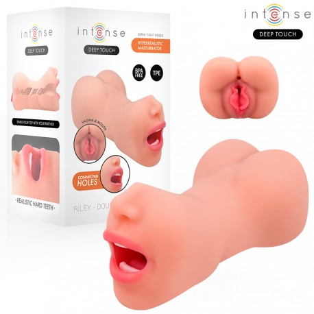 INTENSE DEEP TOUCH RILEY MASTURBADOR DOBLE BOCA VAGINA