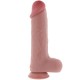 GET REAL PENE REALaSTICO DELUXE CON TESTaCULOS EXTRA GRUESO 31 CM