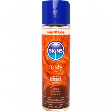 SKINS TASTY LUBRICANTE BASE DE AGUA CARAMELO SALADO 130 ML