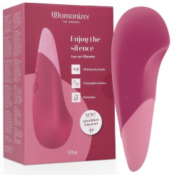 WOMANIZER VIBE VIBRADOR LAY ON SILENCIOSO ROSA OSCURO