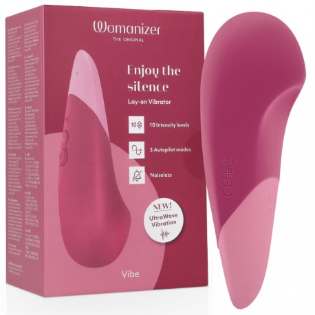 WOMANIZER VIBE VIBRADOR LAY ON SILENCIOSO ROSA OSCURO