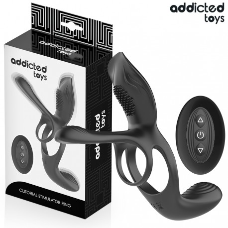 ADDICTED TOYS ANILLO DOBLE PARA EL PENE CON ESTIMULADOR DE CLaTORIS