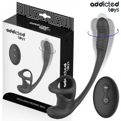 ADDICTED TOYS PLUG ANAL VIBRACIaN Y WAVING 360aº Y ESTIMULADOR TESTaCULOS