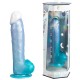 SILEXD ANGEL DILDO FANTASY SILICONA LIQUIDA TERMOREACTIVO AZUL CELESTE 203 CM
