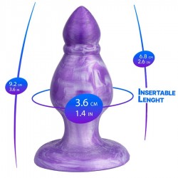 SILEXD QUEEN PLUG ANAL FANTASY SILICONA LIQUIDA TERMOREACTIVO LILA 92 CM